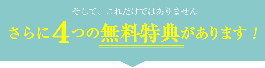 そして、これだけではありませんさらに4つの無料特典があります