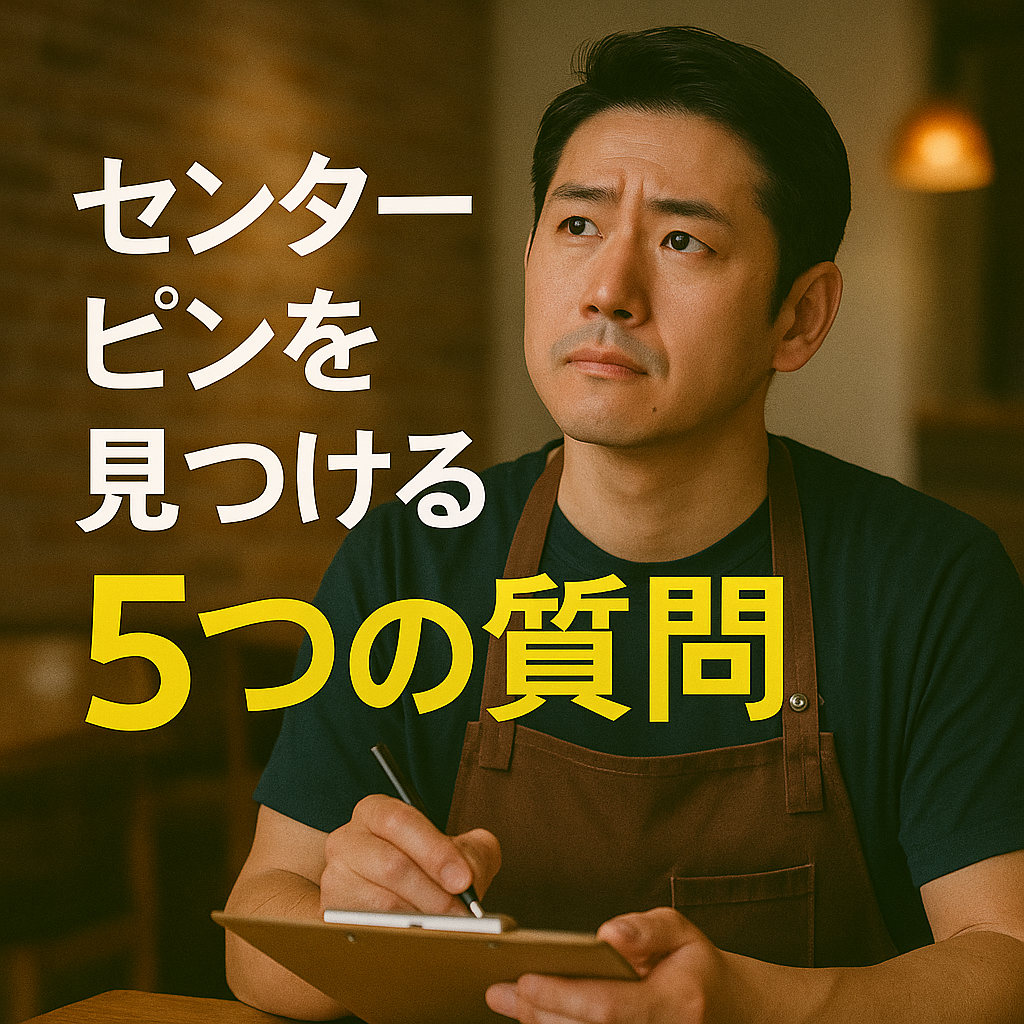 センターピンを見つける5つの質問 - あなたの理想を実現する行動収益化法