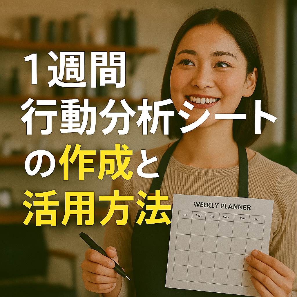 1週間行動分析シートの作成と活用方法 - あなたの理想を実現する行動収益化法