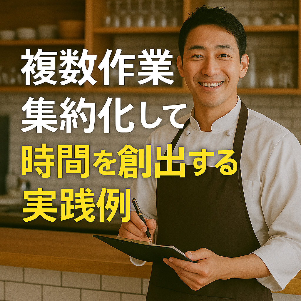 複数作業を集約化して時間を創出する実践例 - あなたの理想を実現する行動収益化法