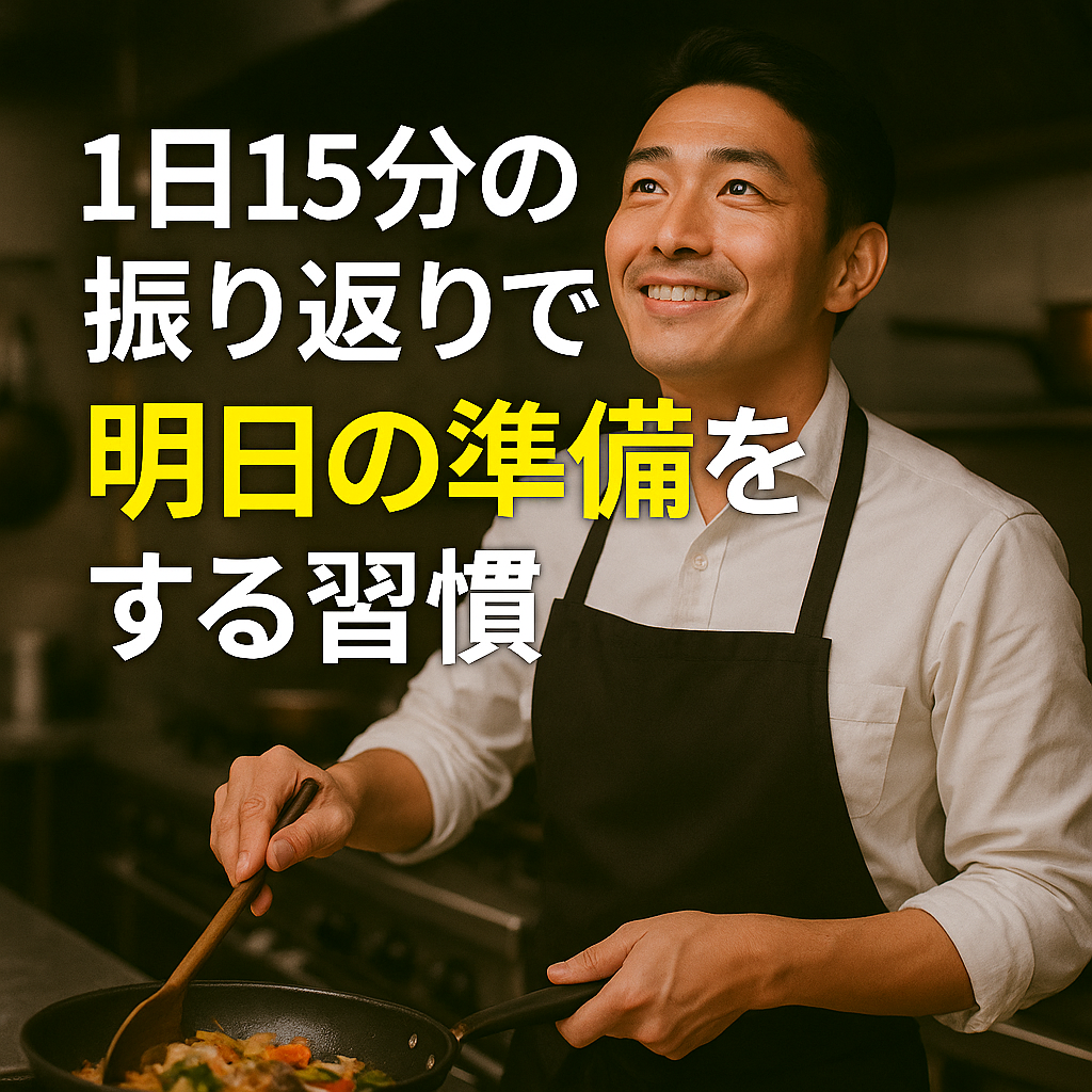 1日15分の振り返りで明日の準備をする習慣 - あなたの理想を実現する行動収益化法